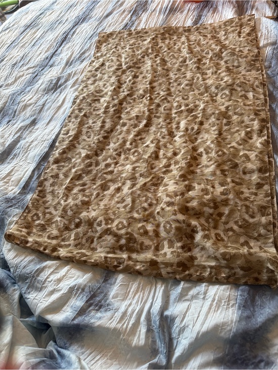None Accessories - Brown Leopard-Print Lined Scarf